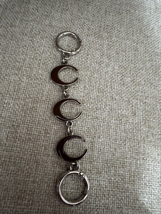 Accessories - Silver Crescent Link Bag Extender - Brown